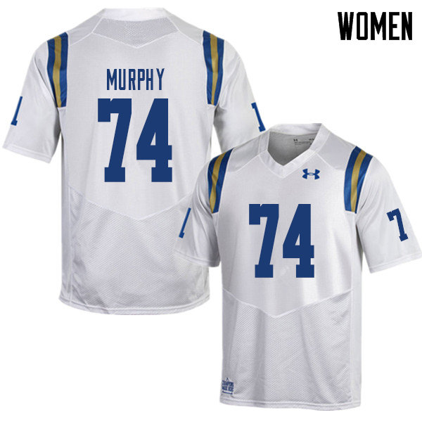 Women #74 Justin Murphy UCLA Bruins College Football Jerseys Sale-White - Click Image to Close